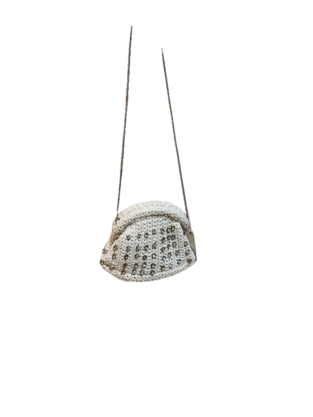 Urban Expressions White Crochet Crossbody Bag